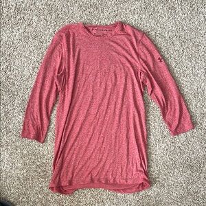 Under Armour Red 3/4 Sleeve Shirt